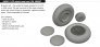 Brassin 1/48 P-47D wheels cross tread MINA