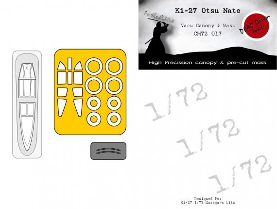 1/72 Nakajima Ki-27 Otsu Vacu Canopy & Mask for Hasegawa