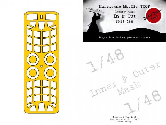 1/48 Hawker Hurricane Mk.IIC Trop mask for Arma Hobby