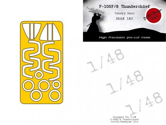 1/48 Republic F-105F/F-105G Thunderchief mask for Revell/Monogra
