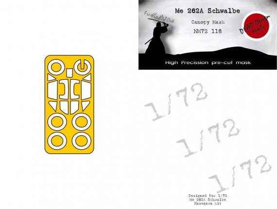 1/72 Messerschmitt Me-262A Schwalbe mask for Hasegawa