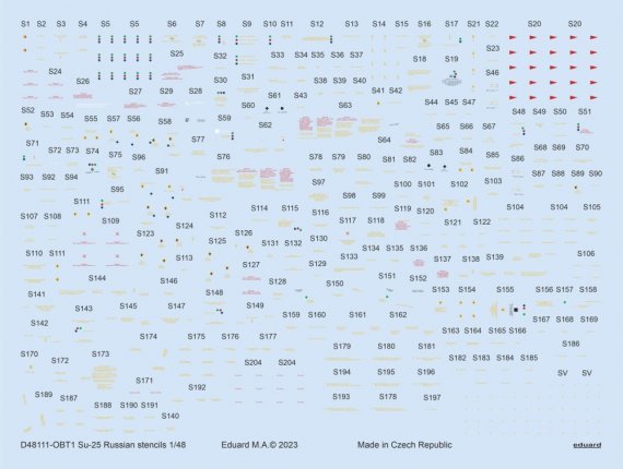 1/48 Decals Su-25 Russian stencils