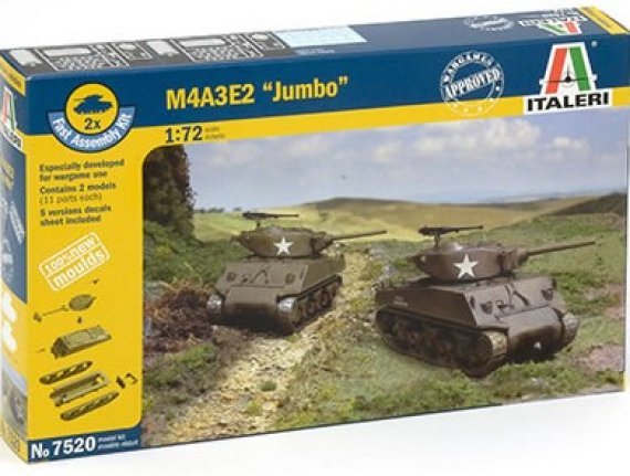 Italeri M4A3E2 Jumbo Sherman 1/72 - Set de 2