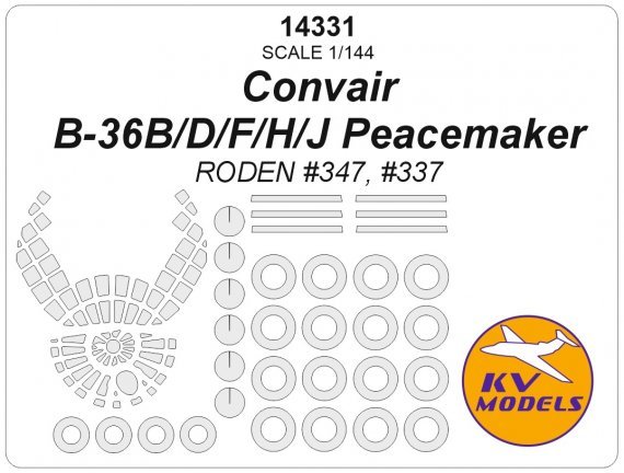 1/144 Convair B-36B/B-36D/B-36F/B-36H/B-36J Peacemaker for Roden
