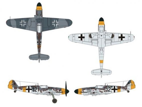 1/72 Messerschmitt Bf 109G-10/R2 (5F+12) reconnaissance