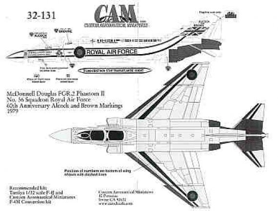 Cam Decals F-4M Phantom 1/32 60. Jub. Alcock Brown 1979