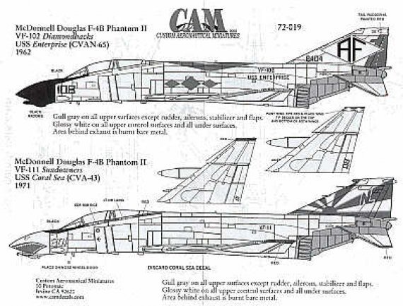 1/72 F-4B Phantom VF-102, VF-111