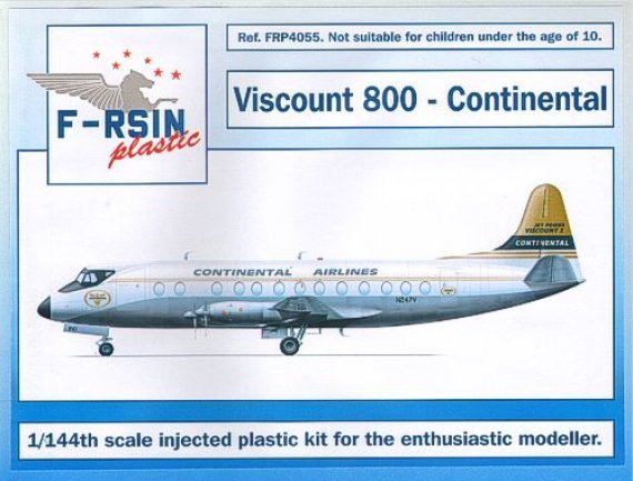 1/144 Viscount 800  Continental (silk-screened decals)