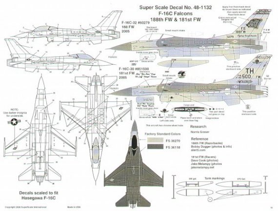 1/48 Lockheed Martin F-16C, 188th FW, 181st FW