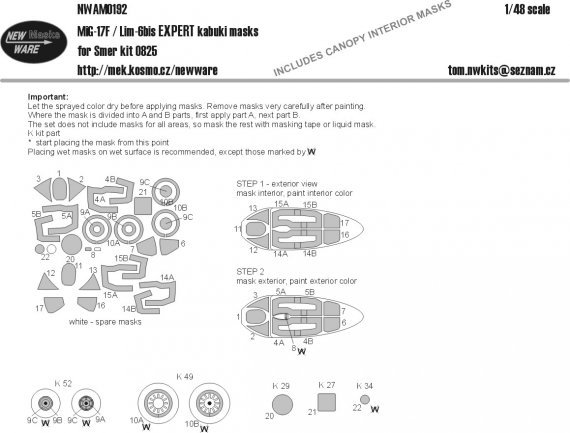1/48 Mask MiG-17F / Lim-6bis EXPERT