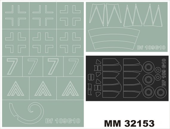 1/32 Messerschmitt Bf 109G-10 masks