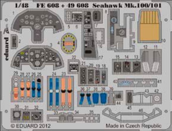 1/48 Hawker Seahawk Mk.100/Mk.101 (self adhesive) (Trumpeter)