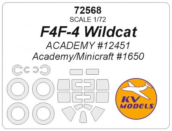 1/72 Grumman F4F-4 Wildcat mask for Academy