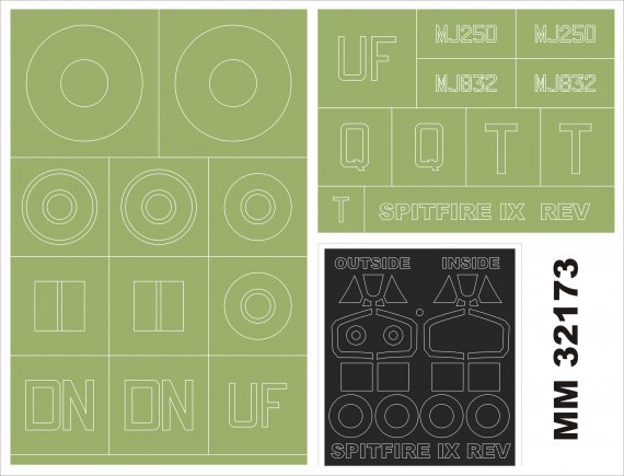 1/32 Spitfire Mk.IXC canopy & insignia masks