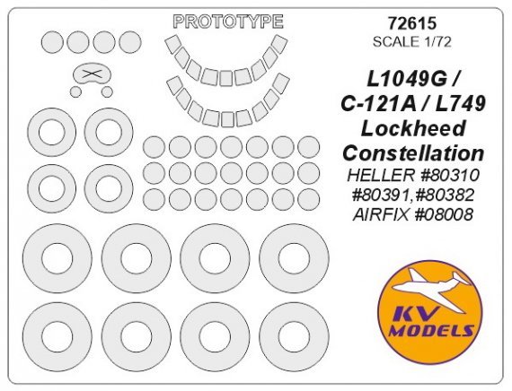 1/72 Constellation L-1049G, C-121A, L-749 + prototype masks