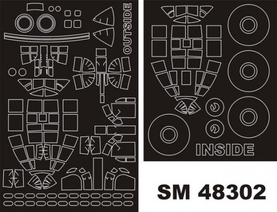 Montex 1/48 Masques cadre verri�re Lancaster B.I/III