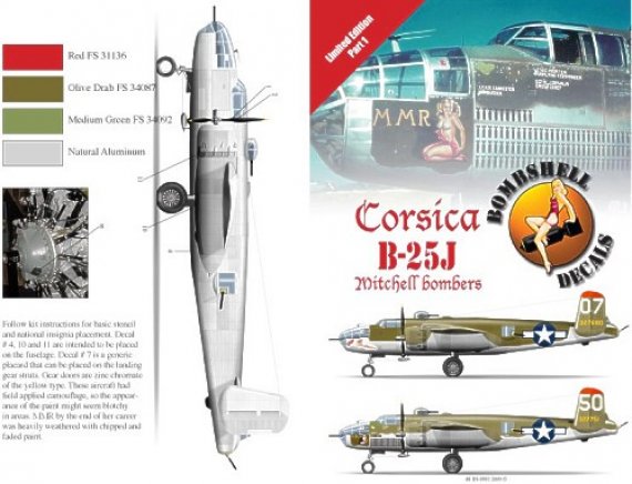 Maquette B-25J Mitchell 321st BG 1/48 Italie 1945