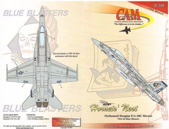 1/32 McDonnell Douglas F/A 18C Hornet VFA 34 Blue Blasters
