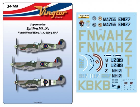 1/24 Supermarine Spitfire Mk.IXc North Weald Wing, Raf