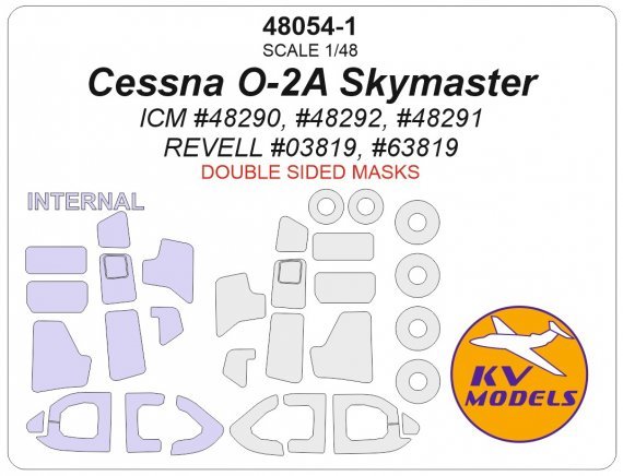 1/48 Cessna O-2A Skymaster mask for Icm and Revell