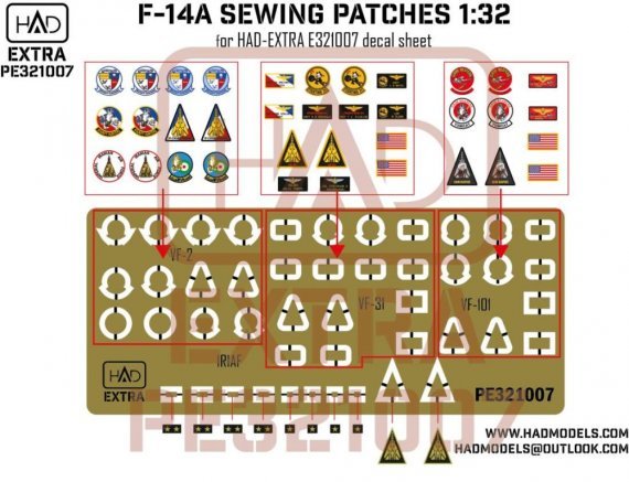 1/32 F-14A Sewing Patches PE set Vol.2