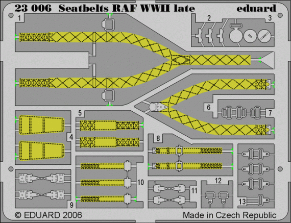 Seatbelts RAF WWII late  1/24
