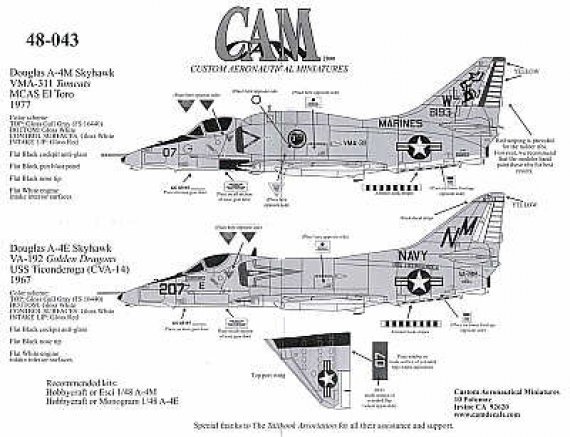 1/48 Douglas A-4E/M Skyhawk VA-192, VMA-311