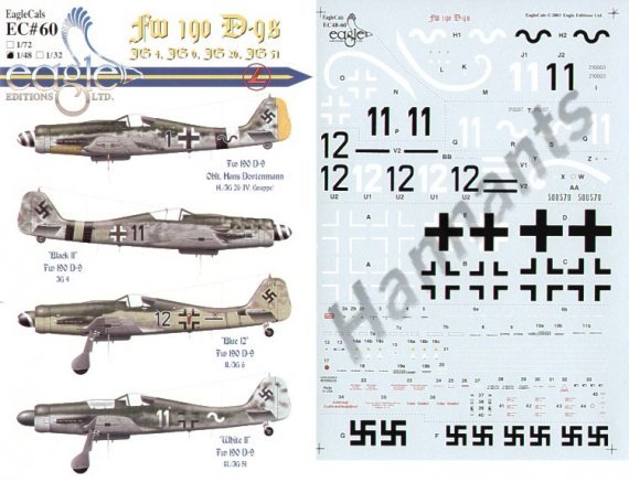 Eagle Cal D�cals Focke-Wulf Fw-190D-9 1/48