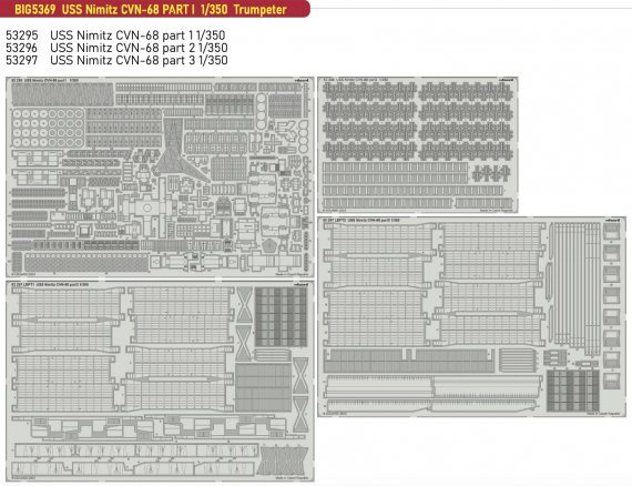 1/350 USS Nimitz CVN-68 PART I BigEd Set for Trumpeter