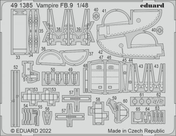 1/48 SET Vampire FB.9 for Airfix