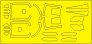 New Ware Masque F-86A EXPERT 1/72 pour Clear Prop image 1