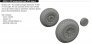 Brassin 1/72 P-51D wheels block tread for Eduard