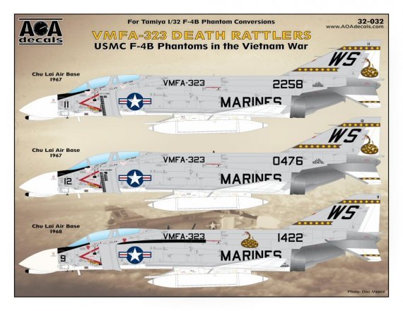 1/32 VMFA-323 Death Rattlers USMC F-4B Phantoms in Vietnam
