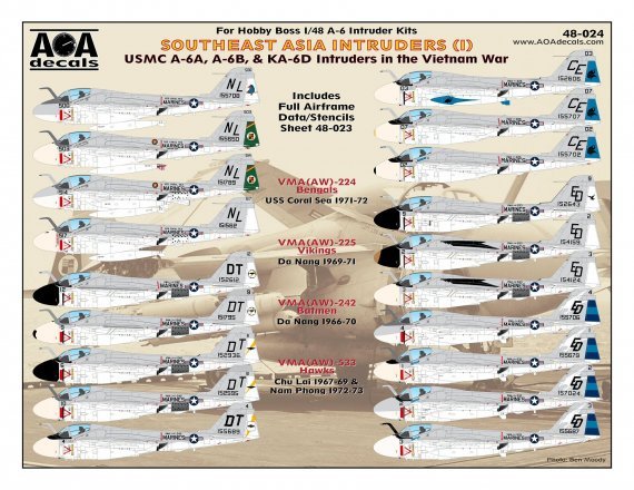 1/48 Southeast Asia Grumman Intruders 1 Usmc A-6
