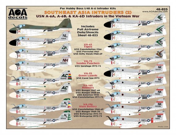1/48 Southeast Asia Grumman Intruders 2 Usn A-6