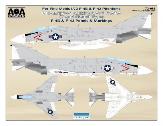 1/72 Phantom Airframe Data Depot Stencil Type McDonnell F-4B/J