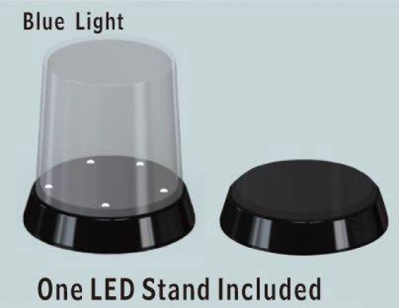 84 x 115mm Flat Top Display Case with optional LED base