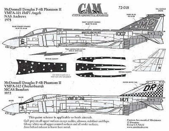 1/72 F-4B Phantom VMFA-321, VMFA-312