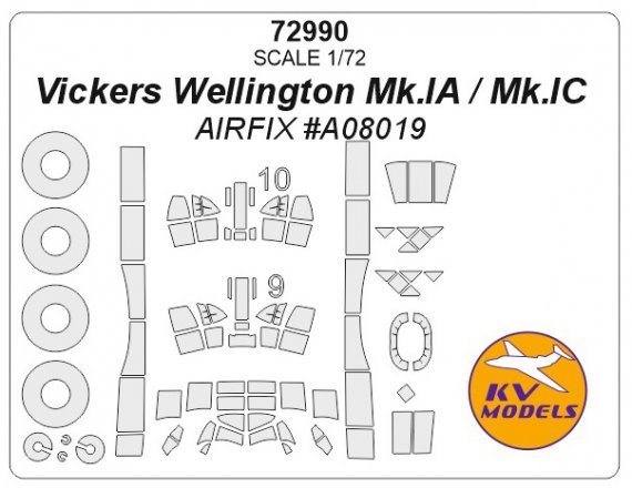 1/72 Vickers Wellington Mk.I masks