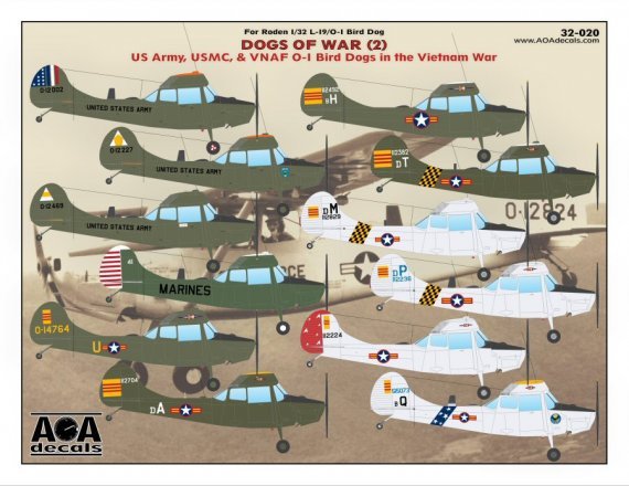 1/32 Dogs of War  US Army/USMC/VNAF Cessna O-1A Bird Dogs