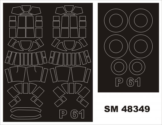Montex Masks 1/48 P-61 Black Widow Canopy Frame