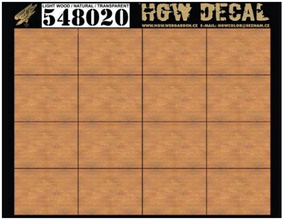 1/48 Decals Light Wood  NATURAL (transpar.) SMALL