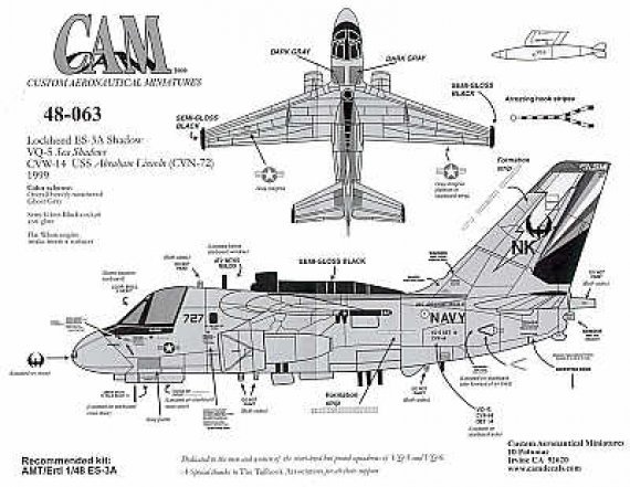 1/48 Lockheed S-3A Shadow VQ-5 USS Abraham Lincoln