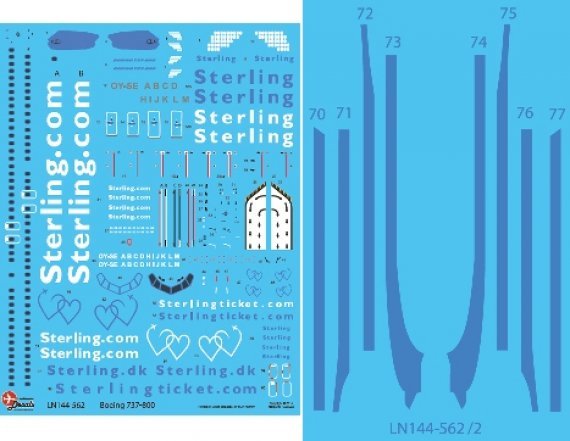 1/144 Boeing 737-800's of Sterling.dk/com.