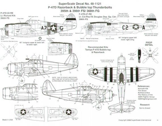 1/48 Republic P-47D Thunderbolt, 395 FS, 396th FG