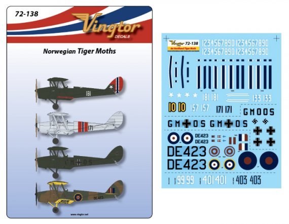 1/72 Norwegian de Havilland DH.82a Tiger Moth