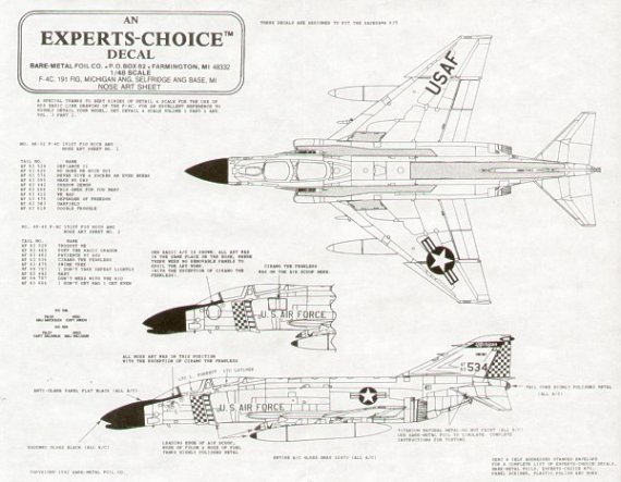 1/48 McDonnell F-4C Phantom 191 FIG Michigan ANG