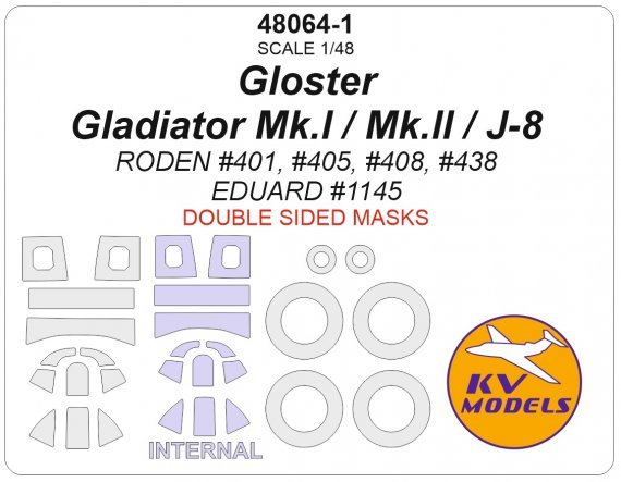 1/48 Gloster Gladiator Mk.I / Mk.II / J-8 for Roden