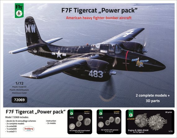 FLY 1/72 F7F Tigercat Power Pack 2-en-1