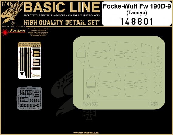 1/48 Focke-Wulf Fw 190D-9 basic line: microplastic seatbelts